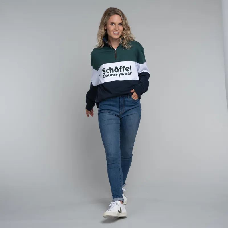 Schoffel Exeter Heritage 1/4 Zip Navy -5